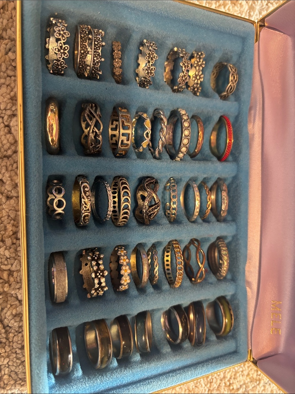40ct Silver Tone Women’s Stackable Rings Set